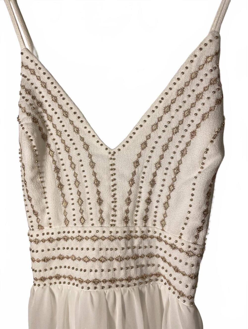 Lulus Maxi Spaghetti Strap Maxi Dress Womens Size Small White Bridal Boho New - Picture 5 of 6